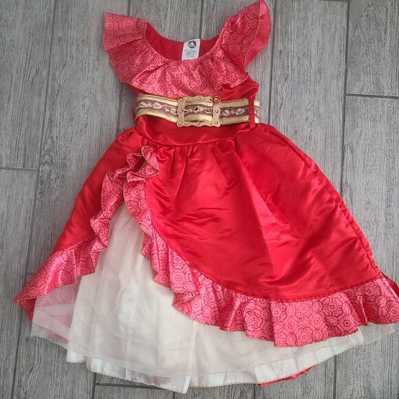 Disney Store Elena of Avalor Red Princess Dress Costume Size 4 - Picture 4 of 10
